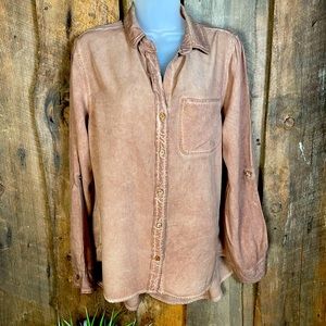 Velvet Heart Leatherlook Blouse - Size Medium